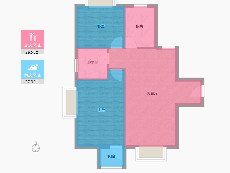 湖北省-武汉市-观湖园二期-60.58-户型库-动静分区