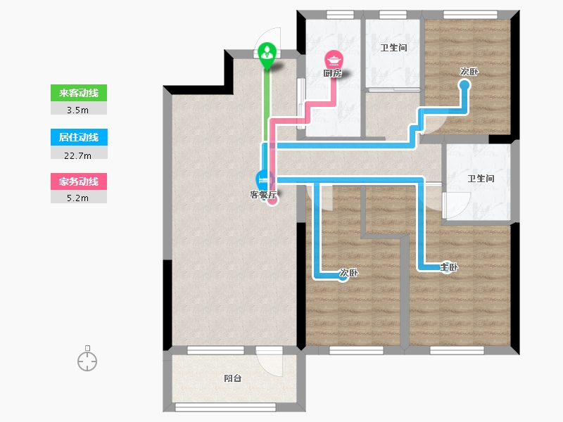 辽宁省-沈阳市-华润置地静安府-86.41-户型库-动静线