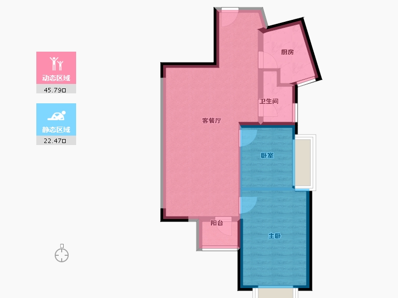 湖北省-武汉市-观湖园二期-60.96-户型库-动静分区