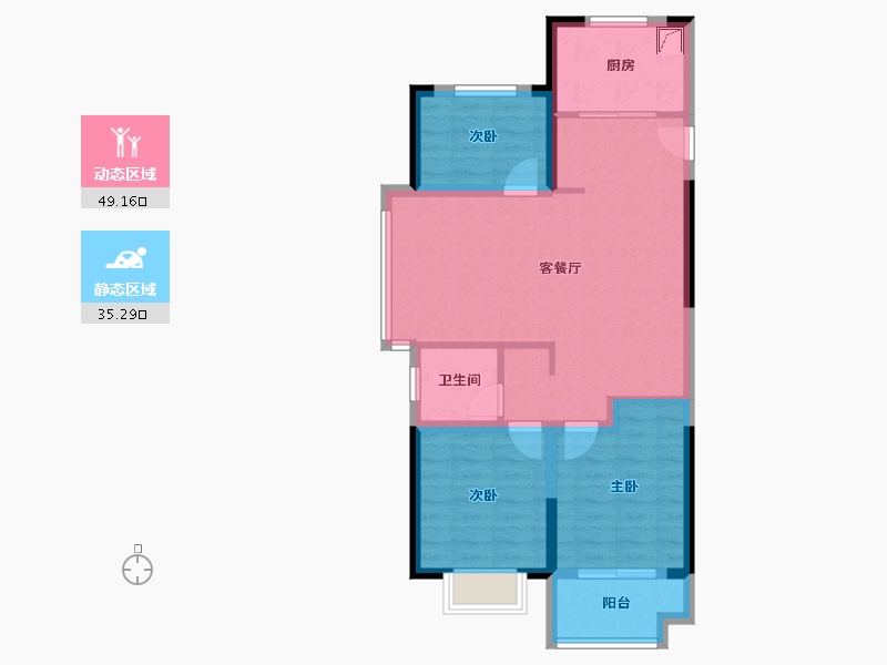 上海-上海市-旭辉·公元-75.00-户型库-动静分区