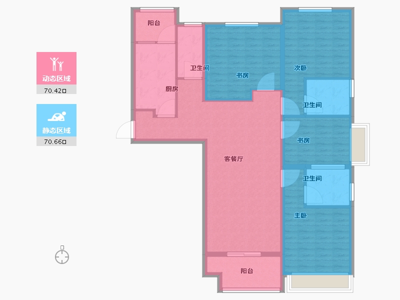 上海-上海市-复地富顿街区-127.21-户型库-动静分区