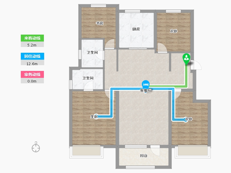 辽宁省-沈阳市-中粮·隆悦祥云-108.04-户型库-动静线