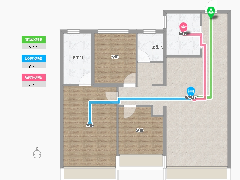 辽宁省-沈阳市-中南旭辉和樾-104.00-户型库-动静线