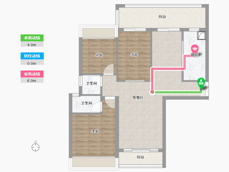 广东省-惠州市-新湖丽园-88.11-户型库-动静线