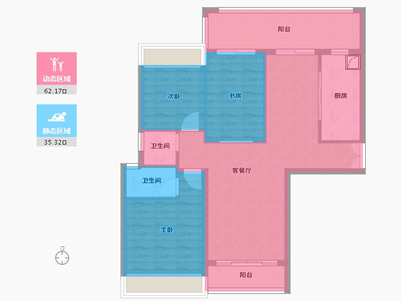 广东省-惠州市-新湖丽园-88.11-户型库-动静分区