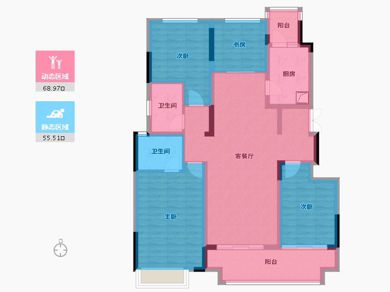 重庆-重庆市-江山樾-113.00-户型库-动静分区