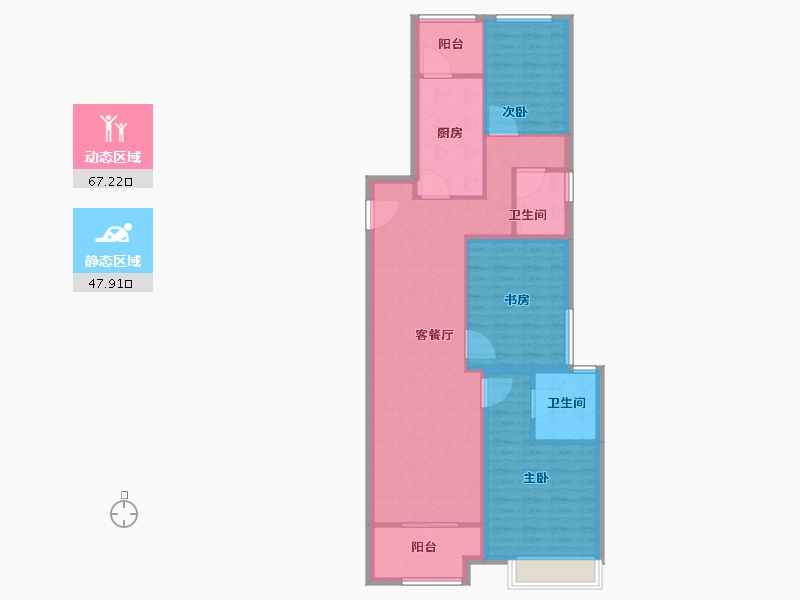 上海-上海市-复地富顿街区-104.01-户型库-动静分区