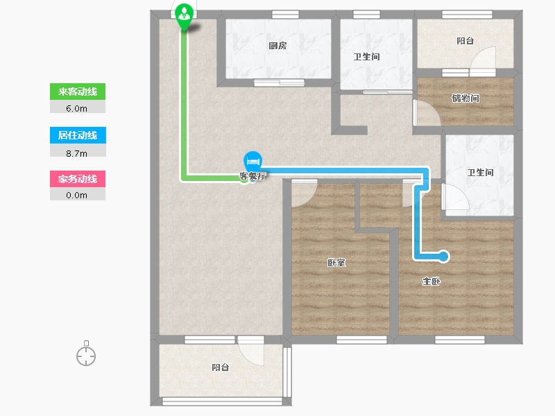 辽宁省-沈阳市-华润置地御华府-93.60-户型库-动静线