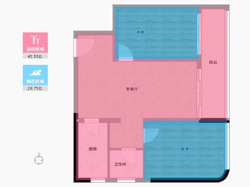 广东省-珠海市-格力海岸-64.93-户型库-动静分区