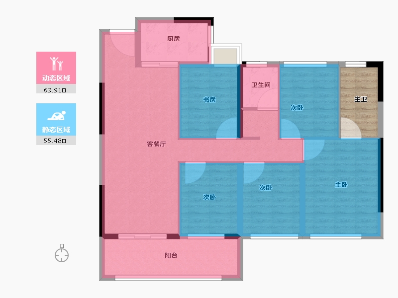 福建省-泉州市-中南玺樾-113.60-户型库-动静分区