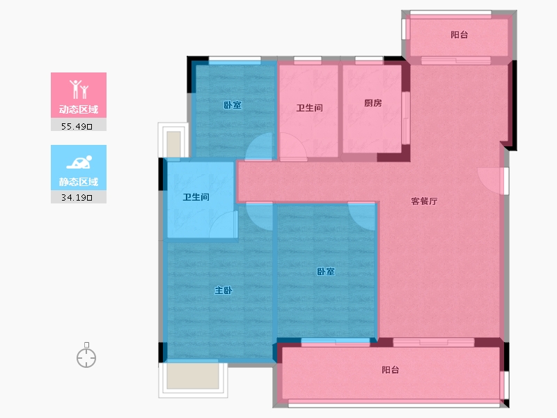 广东省-佛山市-保利紫山-81.00-户型库-动静分区