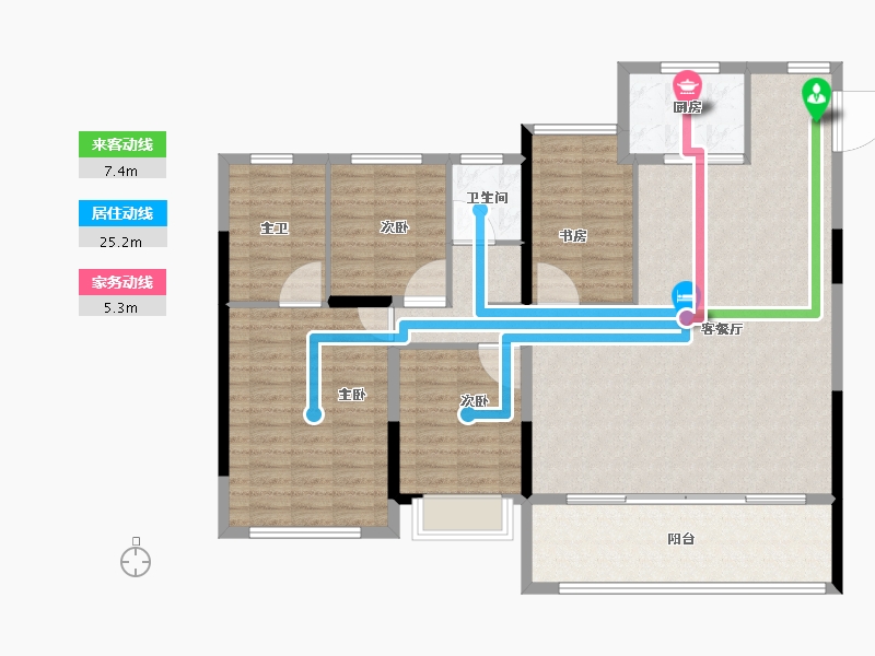 福建省-泉州市-中南玺樾-130.03-户型库-动静线