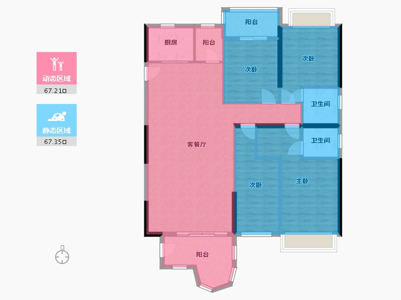 广东省-揭阳市-御江南-126.00-户型库-动静分区