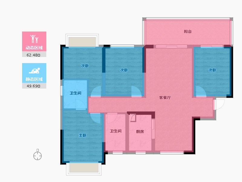 广西壮族自治区-南宁市-融创九熙府-99.00-户型库-动静分区