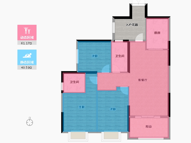 贵州省-贵阳市-中铁阅山湖-100.80-户型库-动静分区