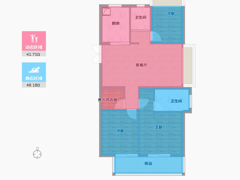 上海-上海市-东方惠雅-80.51-户型库-动静分区