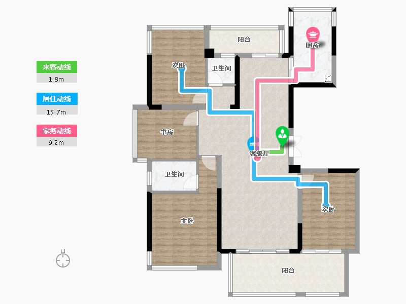 广西壮族自治区-南宁市-富鸣阳光城-110.00-户型库-动静线