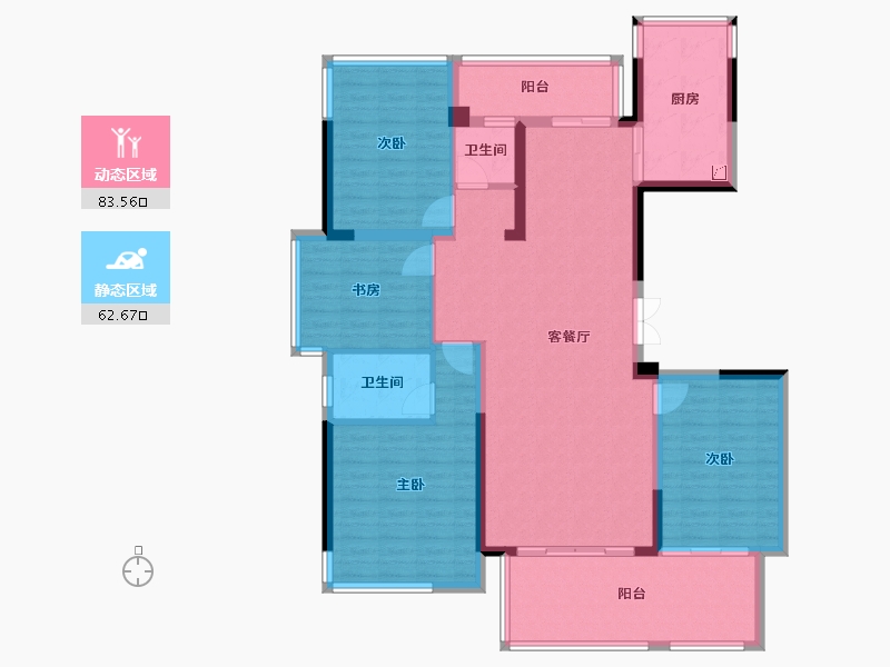 广西壮族自治区-南宁市-富鸣阳光城-110.00-户型库-动静分区