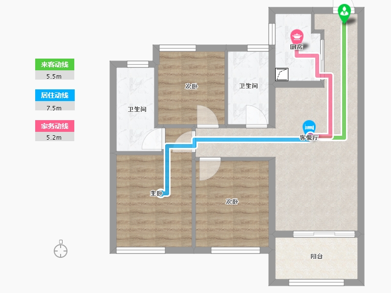 福建省-福州市-福州国贸学原-75.00-户型库-动静线