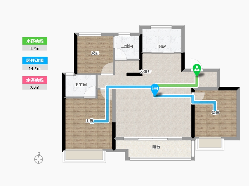 山东省-济南市-中建蔚蓝之城-101.61-户型库-动静线