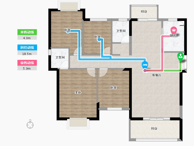 福建省-泉州市-​世茂摩天城-118.40-户型库-动静线