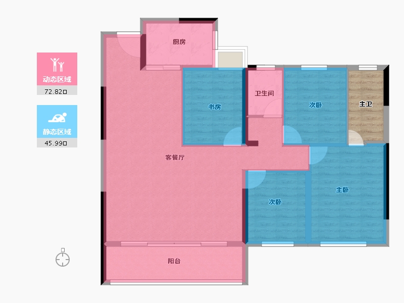 福建省-泉州市-中南玺樾-113.60-户型库-动静分区