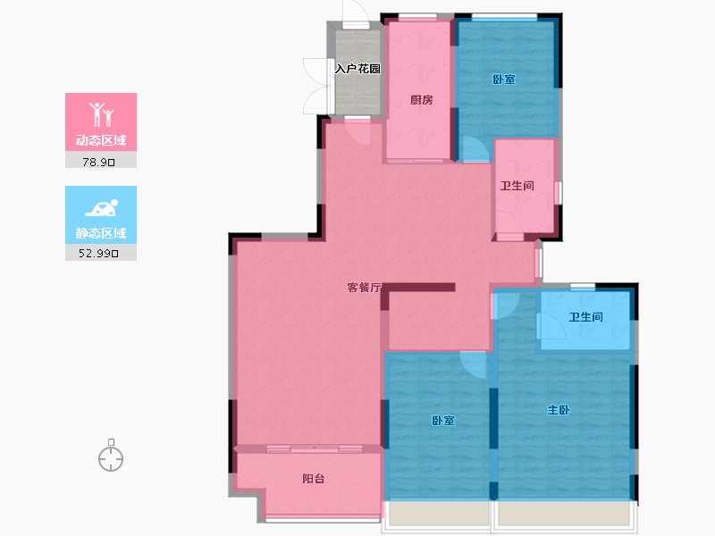 河南省-郑州市-郑州恒大养生谷-123.06-户型库-动静分区