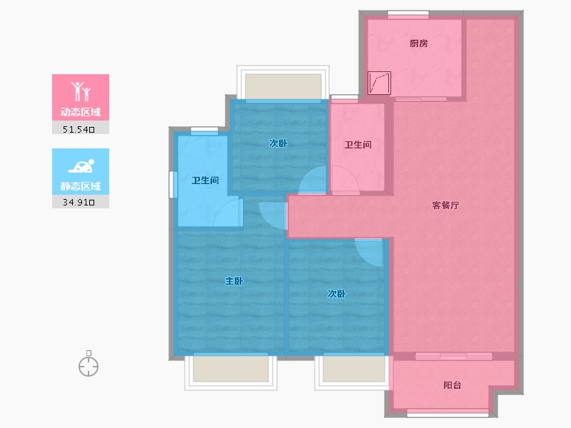 上海-上海市-万达未来城-77.06-户型库-动静分区