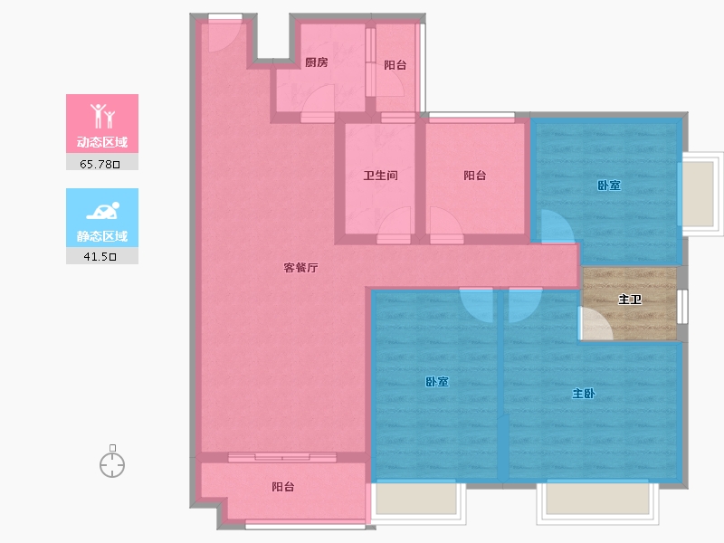 广东省-佛山市-华润置地悦里-99.20-户型库-动静分区