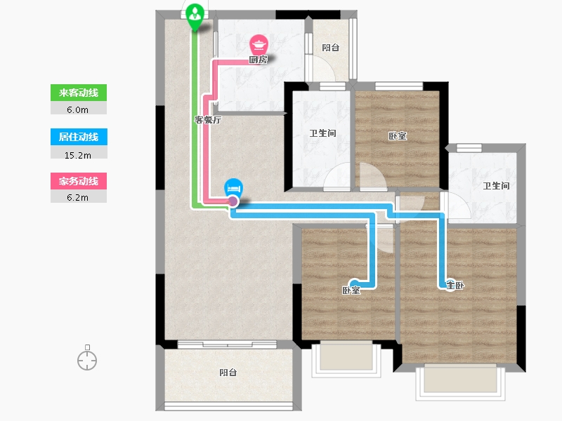 河南省-郑州市-郑州恒大养生谷-83.96-户型库-动静线