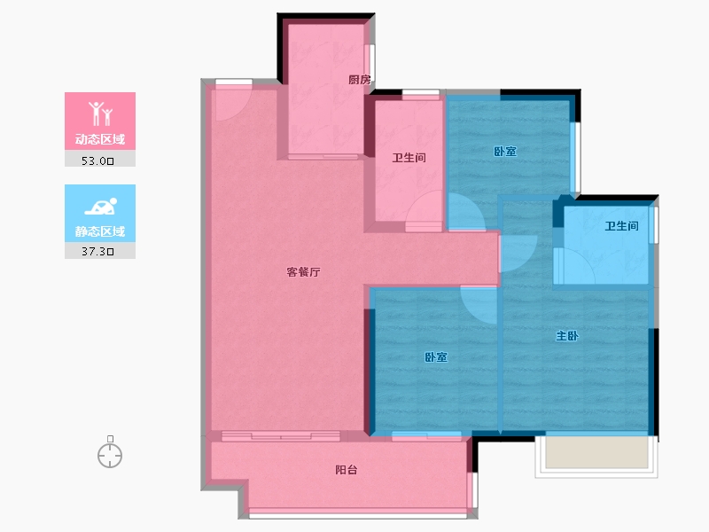 广东省-佛山市-保利紫山-81.00-户型库-动静分区