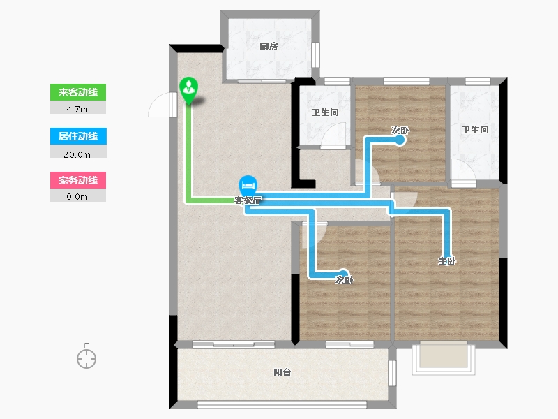 贵州省-贵阳市-佳源贵阳印象-95.93-户型库-动静线