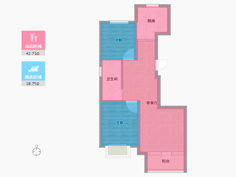 北京-北京市-福成·禧悦里-53.97-户型库-动静分区