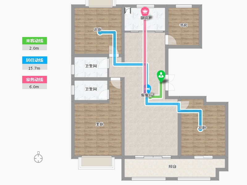 江苏省-淮安市-伊顿蓝庭-122.03-户型库-动静线