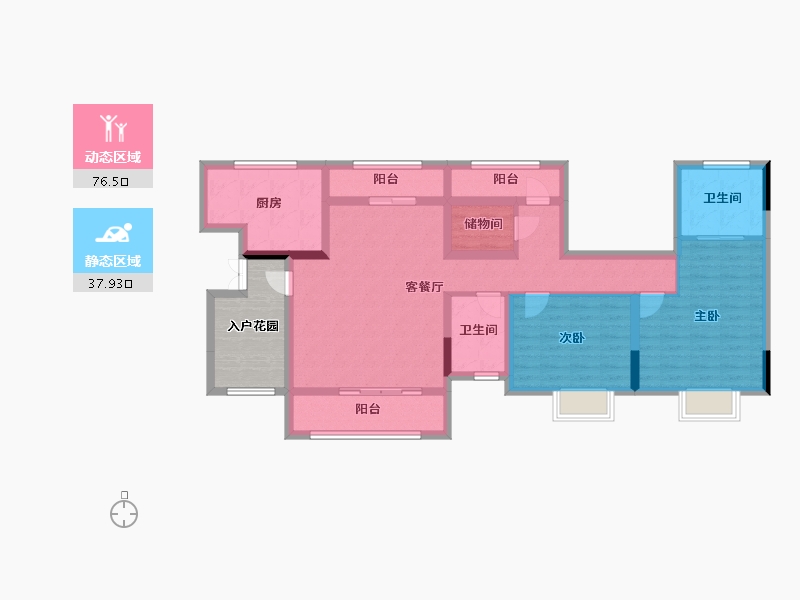 贵州省-黔南布依族苗族自治州-中铁国际生态城白晶谷&逸昱-109.19-户型库-动静分区