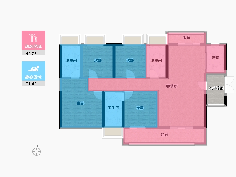 广东省-广州市-大壮名城-110.88-户型库-动静分区