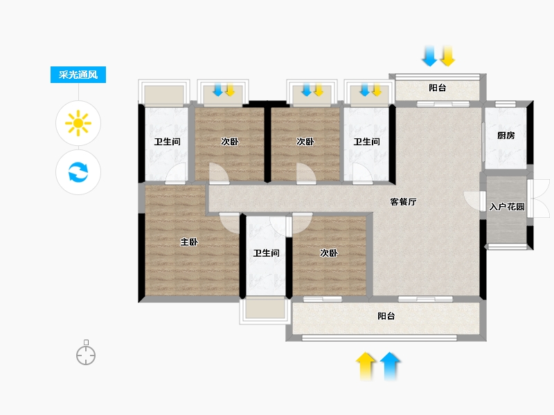 广东省-广州市-大壮名城-110.88-户型库-采光通风