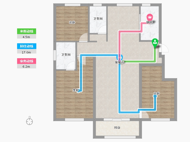 辽宁省-沈阳市-永同昌西江月-102.65-户型库-动静线