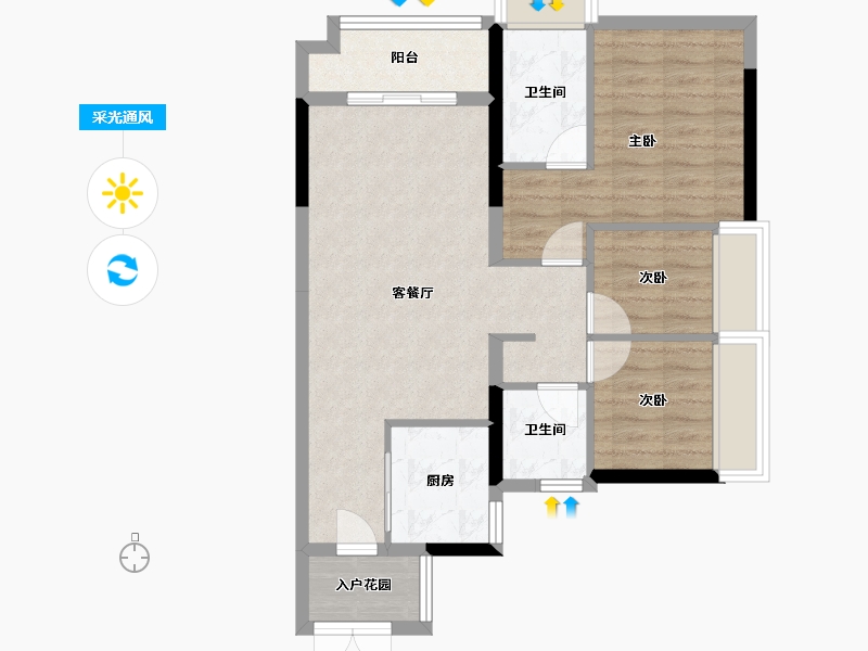 广东省-广州市-大壮名城-71.14-户型库-采光通风