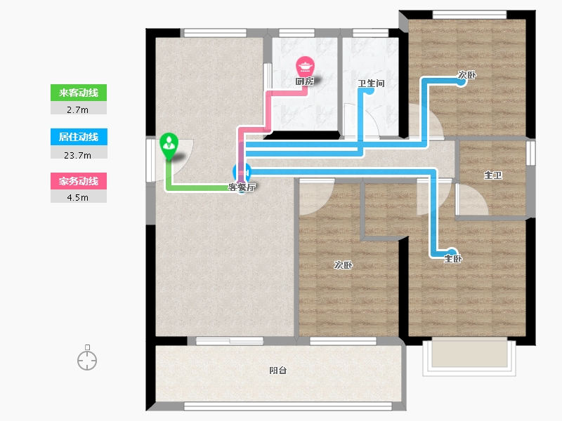 福建省-泉州市-中骏丽景府二期-92.00-户型库-动静线