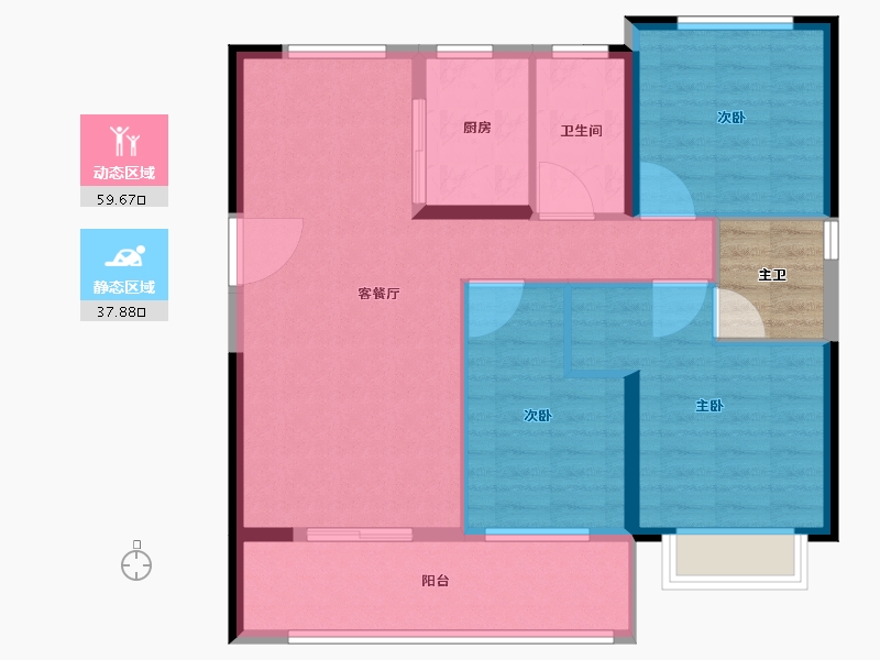 福建省-泉州市-中骏丽景府二期-92.00-户型库-动静分区