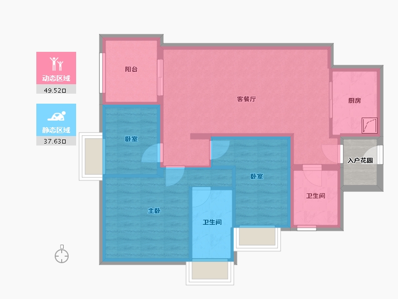 广东省-广州市-新世界云逸-93.00-户型库-动静分区