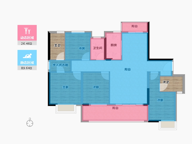 福建省-泉州市-金龙壹号-113.60-户型库-动静分区