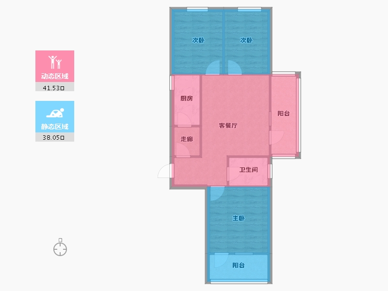 北京-北京市-宝盛北里-西区-58.90-户型库-动静分区