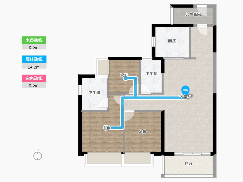 广东省-广州市-时代天境（黄埔)-83.20-户型库-动静线