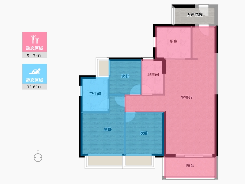 广东省-广州市-时代天境（黄埔)-83.20-户型库-动静分区