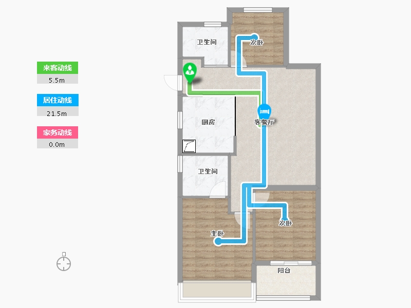 上海-上海市-鑫耀中城-79.15-户型库-动静线