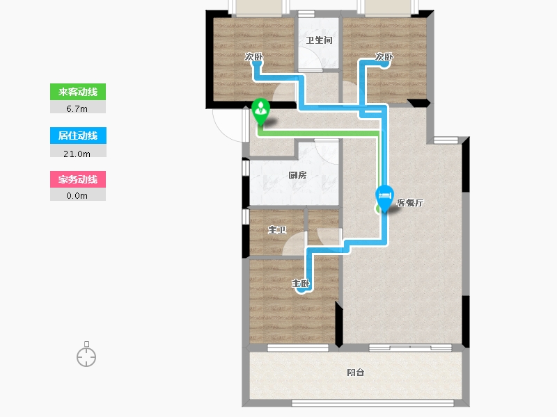 福建省-泉州市-守正书香名邸-84.00-户型库-动静线