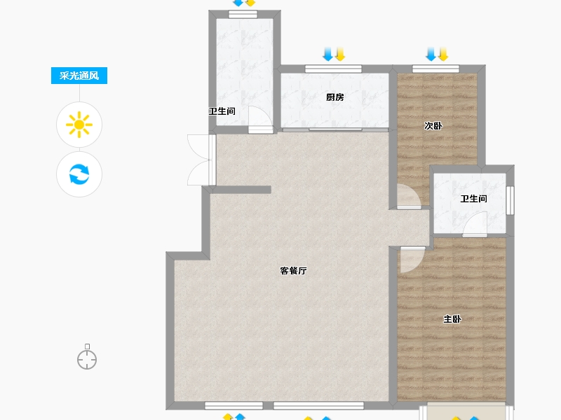 辽宁省-沈阳市-龙湖·千山新屿-101.48-户型库-采光通风