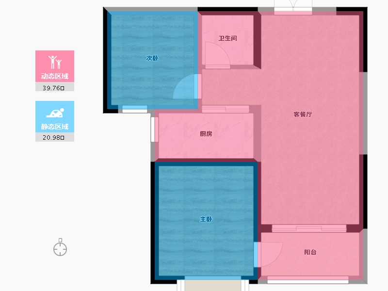 甘肃省-兰州市-嘉盛嘉和园-53.74-户型库-动静分区